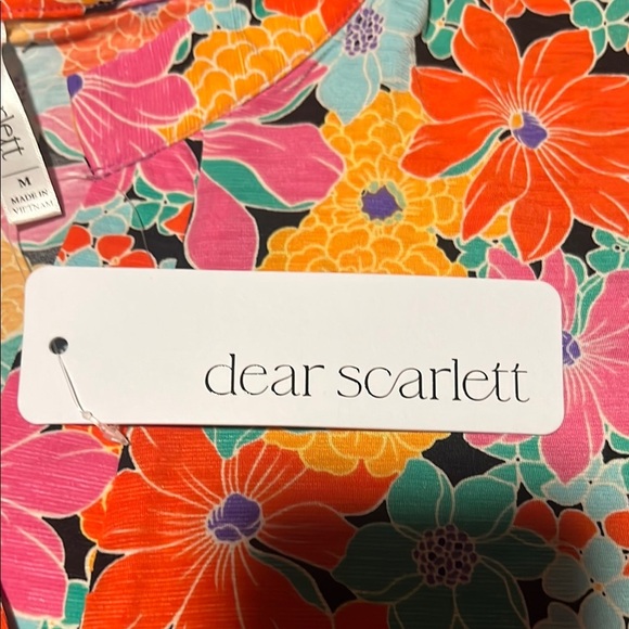 Dear Scarlett Floral Blouse - Multicolor v neck soft and stretchy - Picture 3 of 5